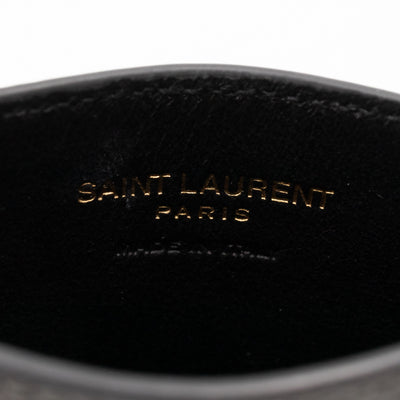 YSL Card Holder Grey Leather