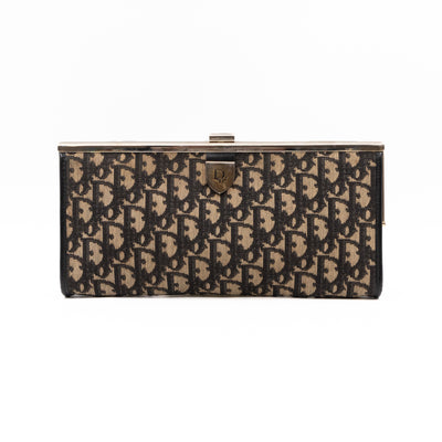 Vintage Clutch Black Dior Oblique Jacquard