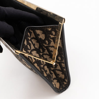 Vintage Clutch Black Dior Oblique Jacquard