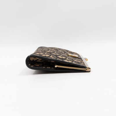 Vintage Clutch Black Dior Oblique Jacquard