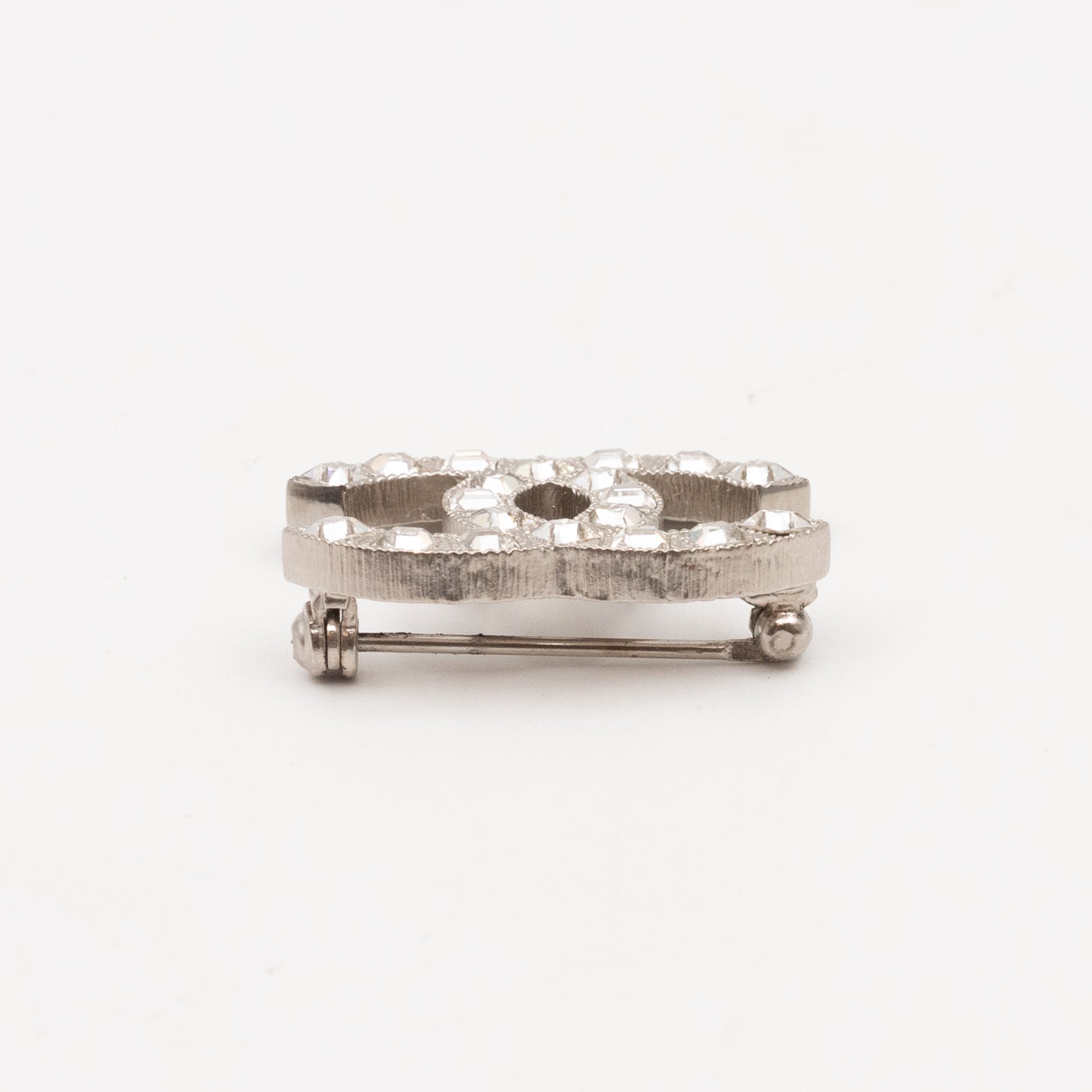 CC Brooch Crystal Silver