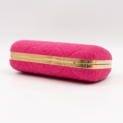 Bleecker Chain Clutch Pink Canvas