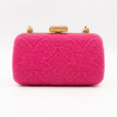 Bleecker Chain Clutch Pink Canvas