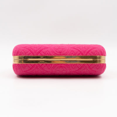 Bleecker Chain Clutch Pink Canvas
