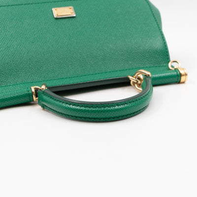 Sicily Mini Green Dauphine Leather