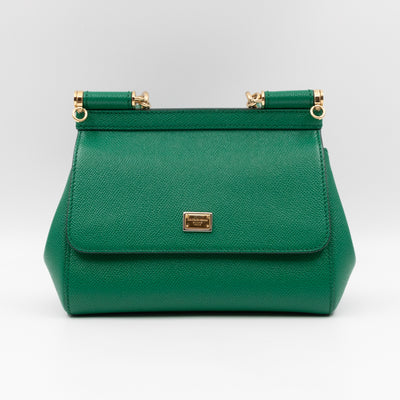 Sicily Mini Green Dauphine Leather