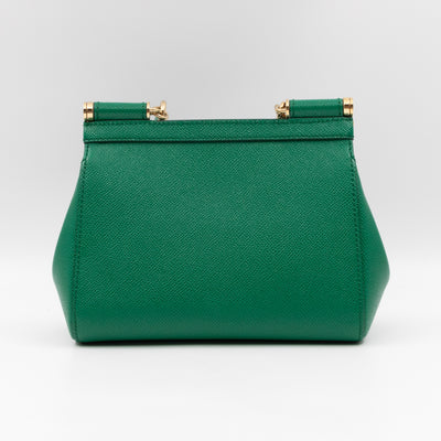 Sicily Mini Green Dauphine Leather