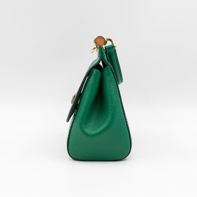 Sicily Mini Green Dauphine Leather