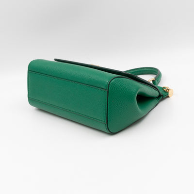 Sicily Mini Green Dauphine Leather