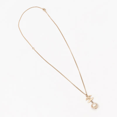 CC Pearl Drop Necklace
