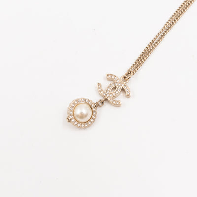 CC Pearl Drop Necklace