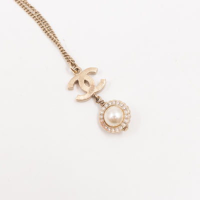 CC Pearl Drop Necklace