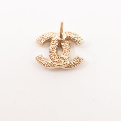 Mini CC Crystal Earrings Light Gold