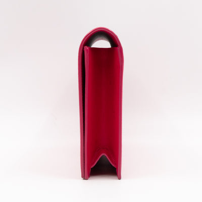 Classic Kate Clutch Pink Grained Leather
