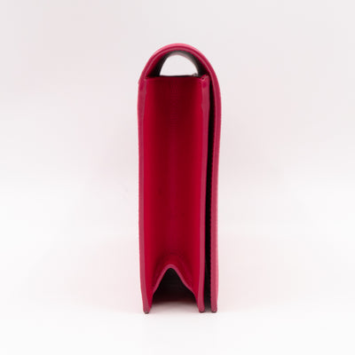 Classic Kate Clutch Pink Grained Leather