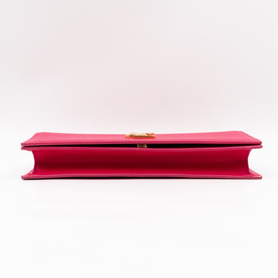 Classic Kate Clutch Pink Grained Leather