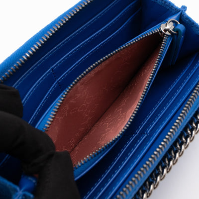 Falabella Zip Continental Wallet Blue