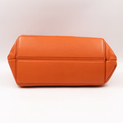 Tote Bag Orange Leather with Pouch