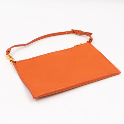 Tote Bag Orange Leather with Pouch