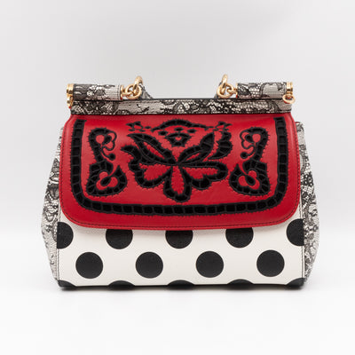 Sicily Laced Embroidery Dauphine Leather