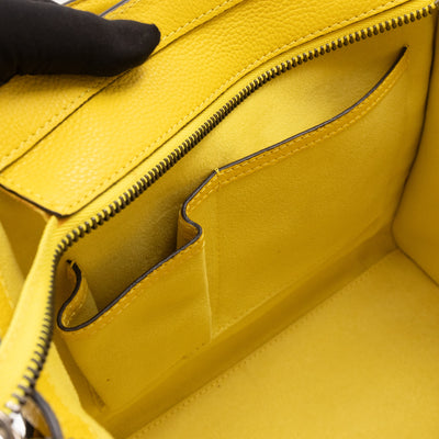 Micro Luggage Yellow Leather