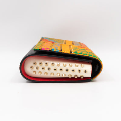 Christian Louboutin Paloma Africube Multicolor Clutch Embroidered
