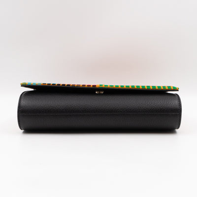 Christian Louboutin Paloma Africube Multicolor Clutch Embroidered