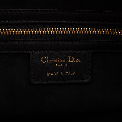 Lady Dior Large Black Braided Leather