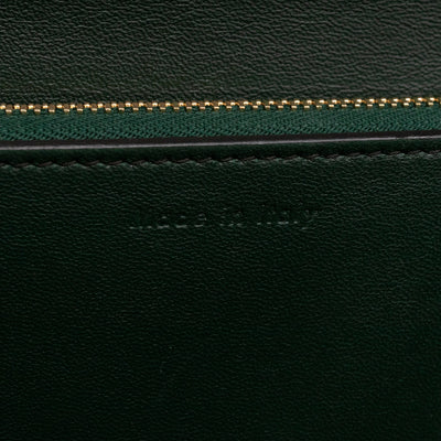 Classic Box Medium Green Leather
