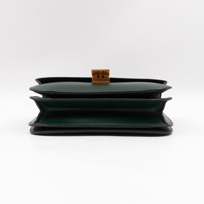 Classic Box Medium Green Leather