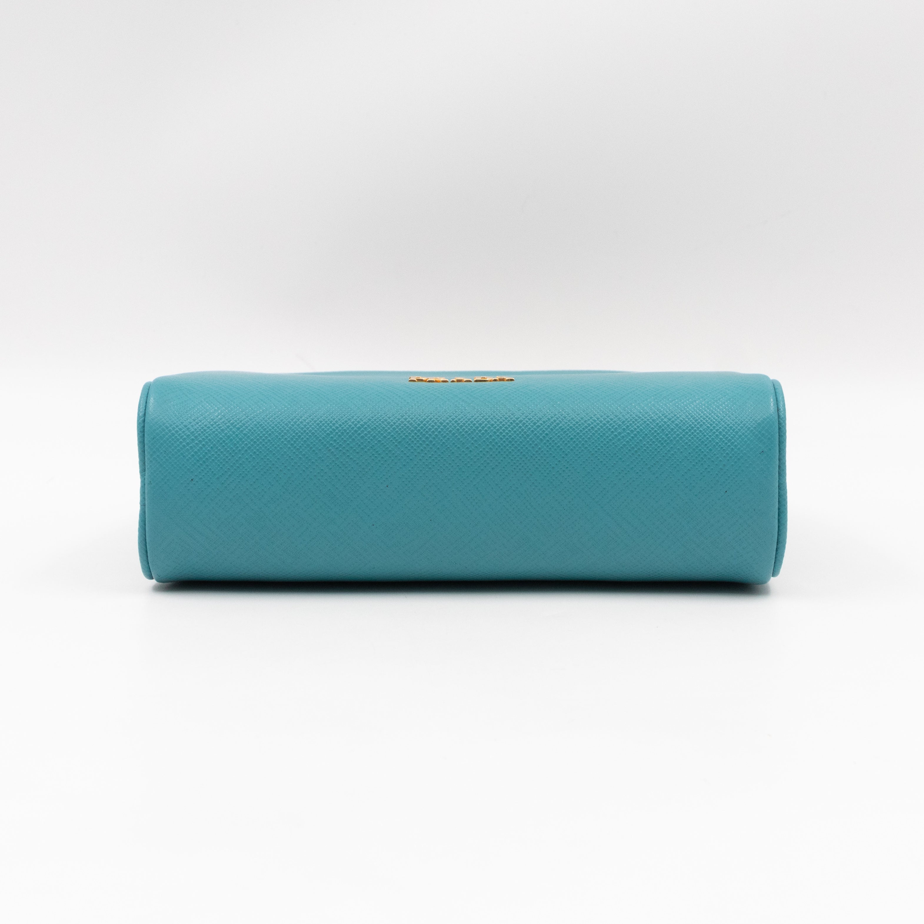 Clutch Turquoise Saffiano Leather