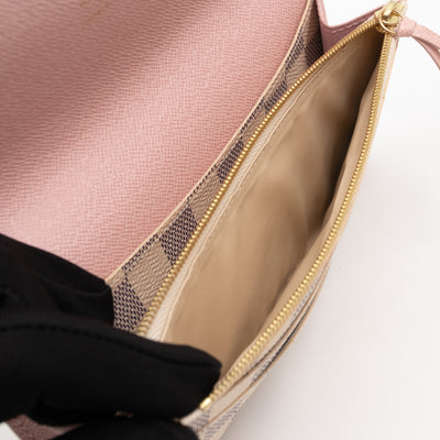 Emilie Wallet Damier Azur Rose Ballerine
