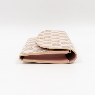 Emilie Wallet Damier Azur Rose Ballerine