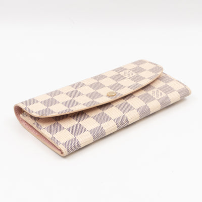 Emilie Wallet Damier Azur Rose Ballerine