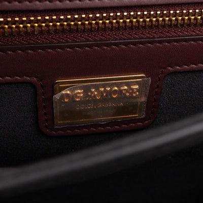 DG Amore Large Bag Burgundy Leather