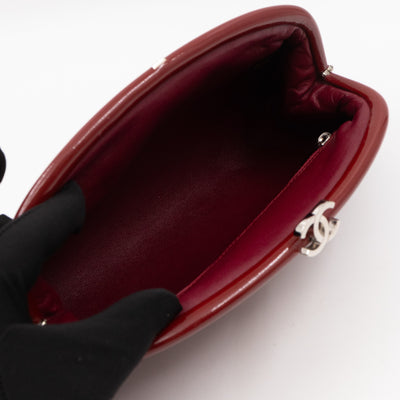 Timeless Clutch Quilted Red Patent Leather