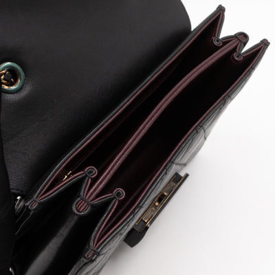 CC Beauty Lock Flap Bag Black Leather