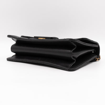 CC Beauty Lock Flap Bag Black Leather