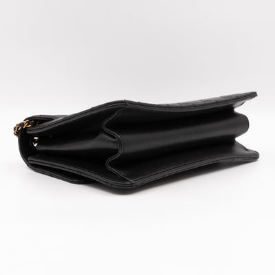 CC Beauty Lock Flap Bag Black Leather