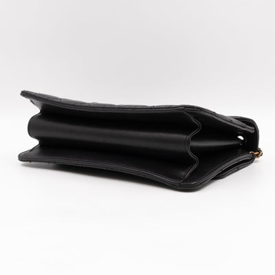 CC Beauty Lock Flap Bag Black Leather