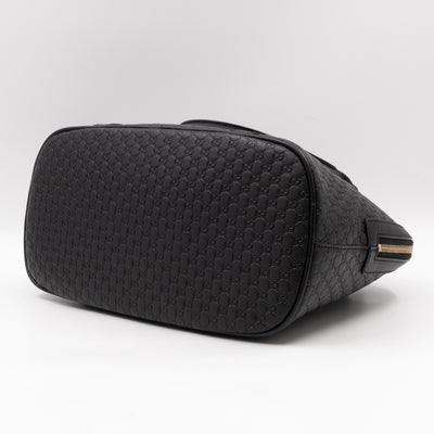 Dome Shoulder Bag Microguccissima Black Leather