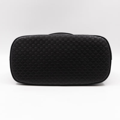Dome Shoulder Bag Microguccissima Black Leather