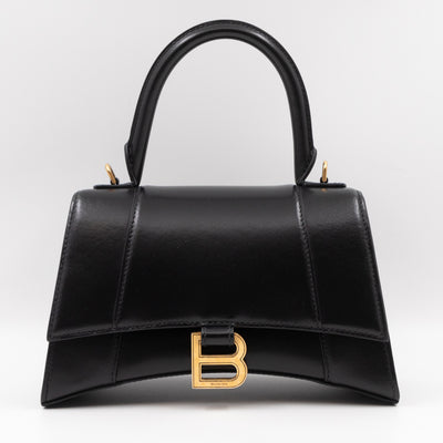 Hourglass Small Bag Box Black Calfskin