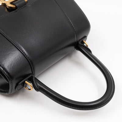 Hourglass Small Bag Box Black Calfskin