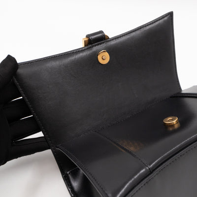 Hourglass Small Bag Box Black Calfskin