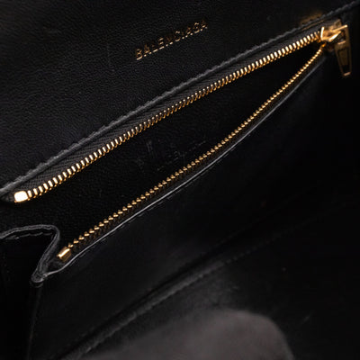 Hourglass Small Bag Box Black Calfskin