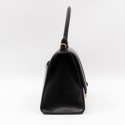 Hourglass Small Bag Box Black Calfskin