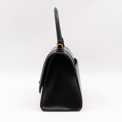 Hourglass Small Bag Box Black Calfskin