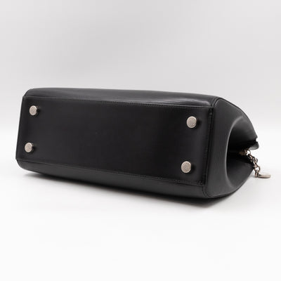 Brea MM Black Epi Leather with Rouge Silver Charm