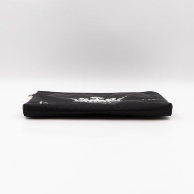 Street Style Logo Black Nylon Pouch